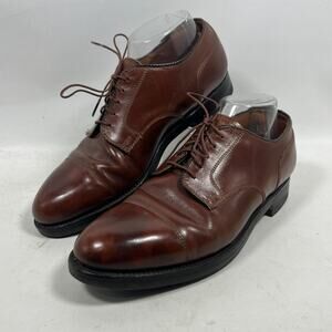 ALDEN x BROOKS BROTHERS Shoes 7.5 Leather Straight Tip Blucher 0972 Oxford Brown